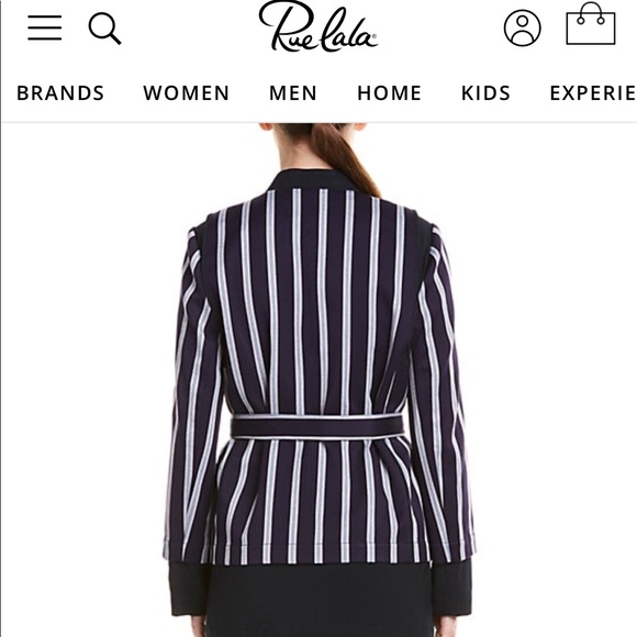 NWOT BCBG striped navy jacket - Picture 2 of 3